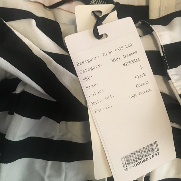 🌺Black & White Stripe Midi Summer Dress! 🌺 - Picture 5 of 8